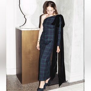 Antonio Melani x Born on Fifth Jennings Plaid
Velvet Bow Detail Maxi Dress